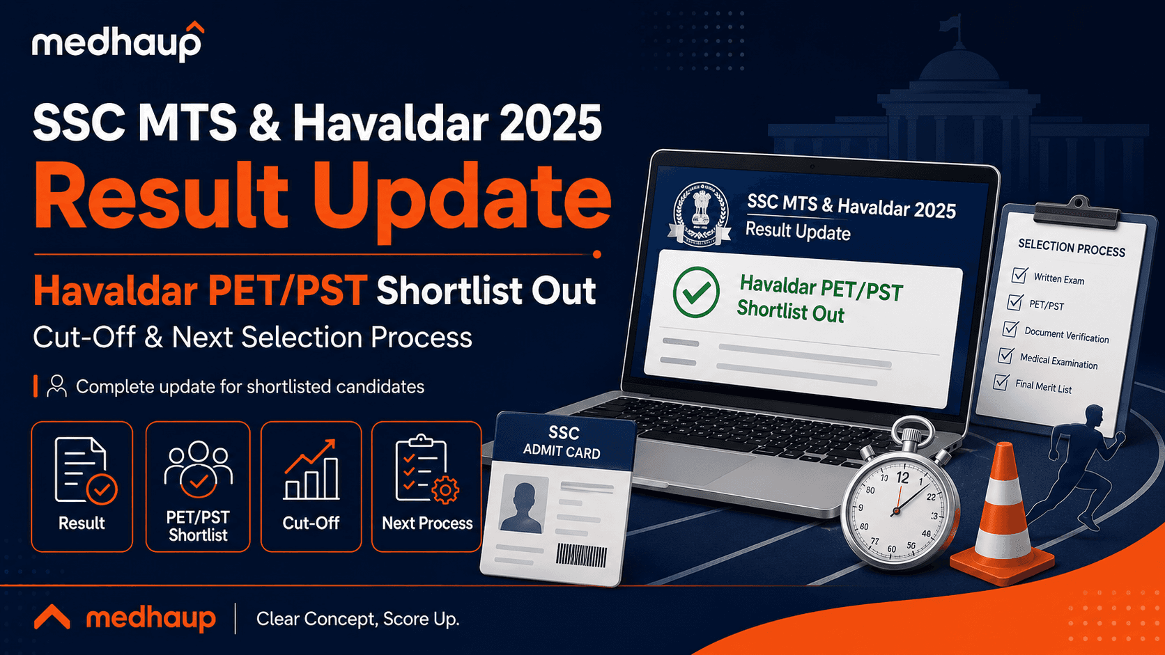 SSC MTS & Havaldar 2025 Result Update: Havaldar PET/PST Shortlist Out, Cut-Off & Next Selection Process