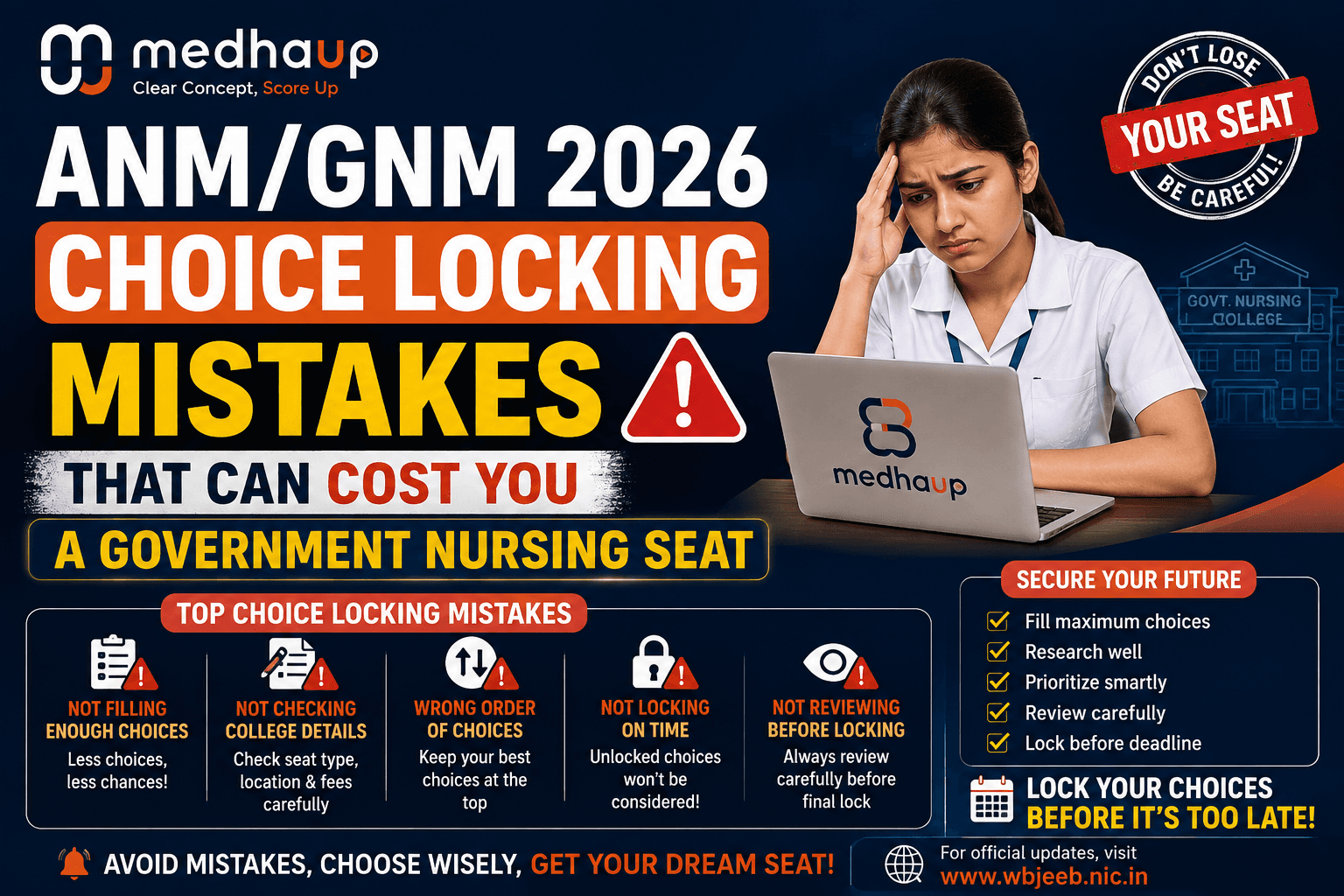 ANM/GNM 2026 Choice Locking Mistakes That Can Cost You a Government Nursing Seat