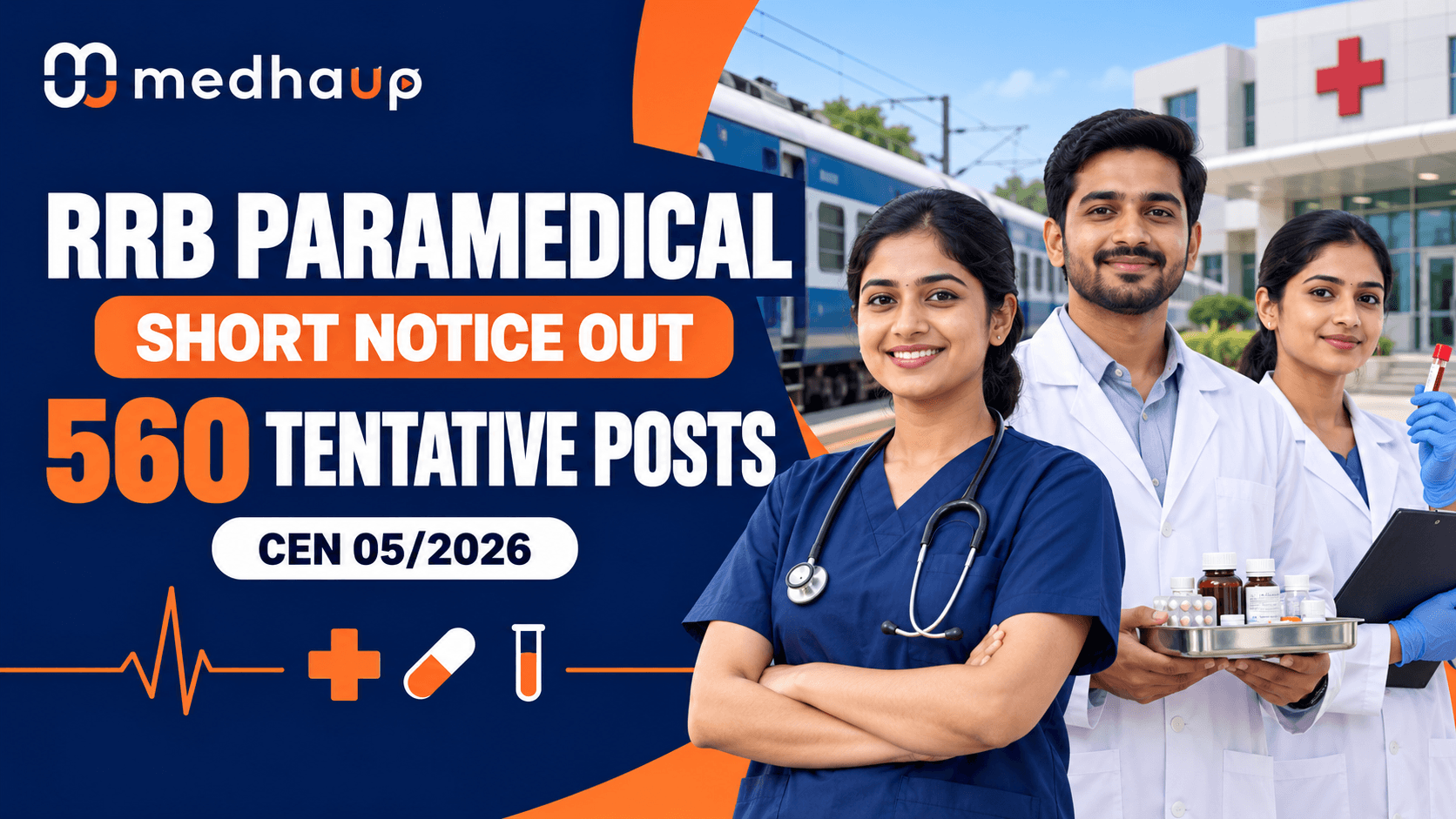 RRB Paramedical Recruitment 2026 Short Notice OUT: 560 Tentative Vacancies Under CEN 05/2026