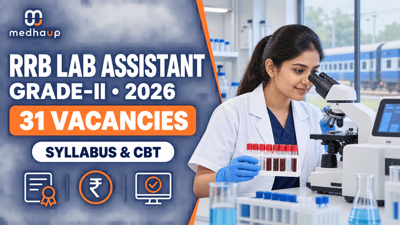 RRB Lab Assistant Grade-II Recruitment 2026: 31 Vacancies, Eligibility, Salary, Syllabus & CBT Pattern