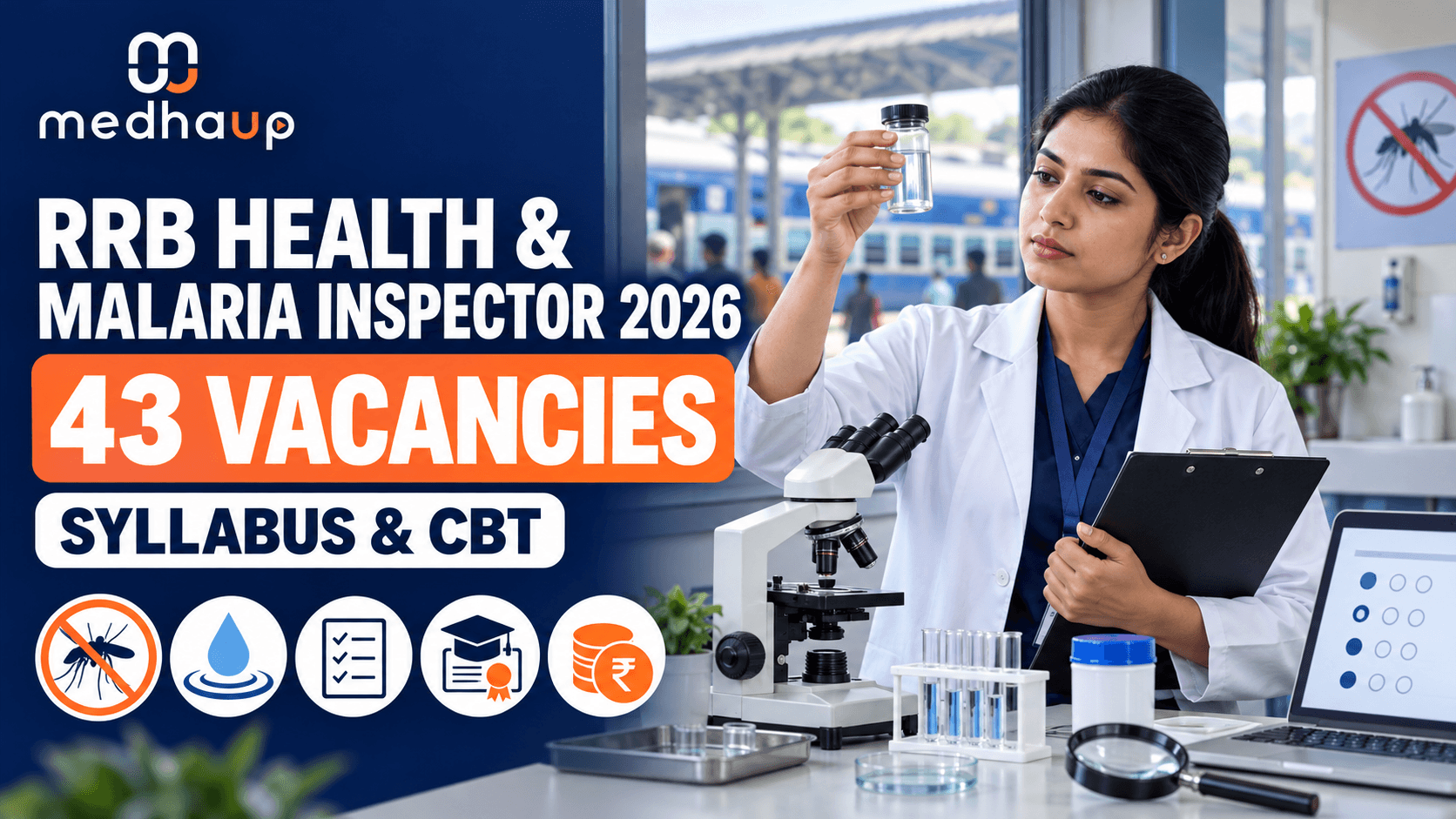 RRB Health & Malaria Inspector Grade-II Recruitment 2026: 43 Vacancies, Eligibility, Salary, Syllabus & CBT Pattern