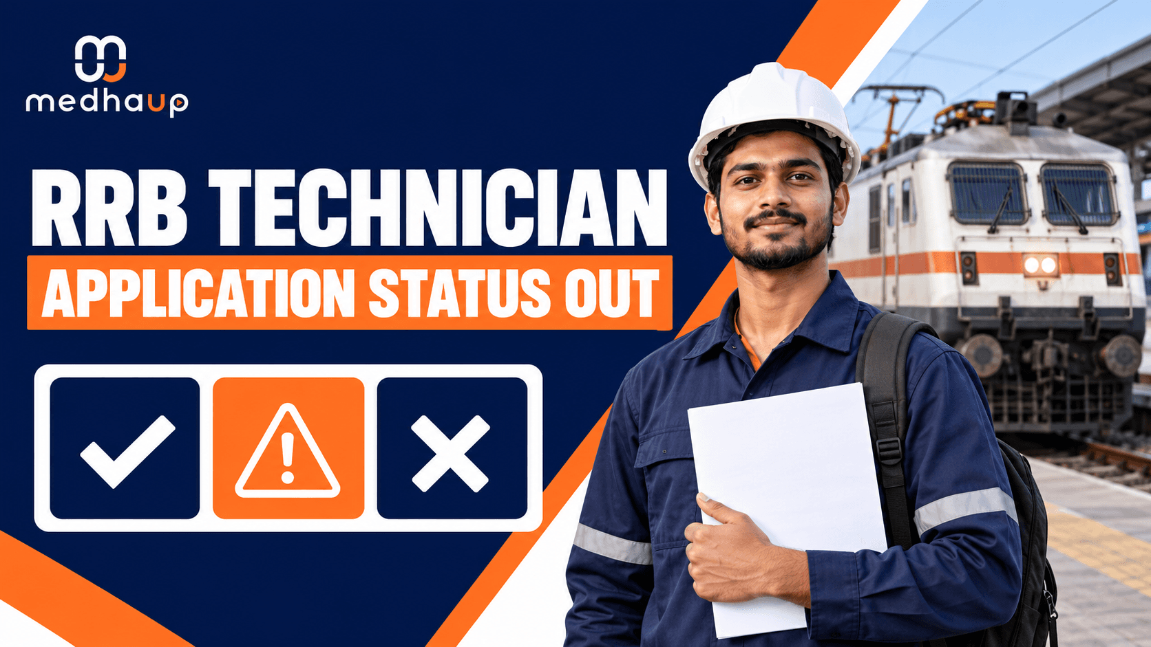 RRB Technician CEN 02/2026 Application Status OUT: Check Accepted, Conditional or Rejected Form Status